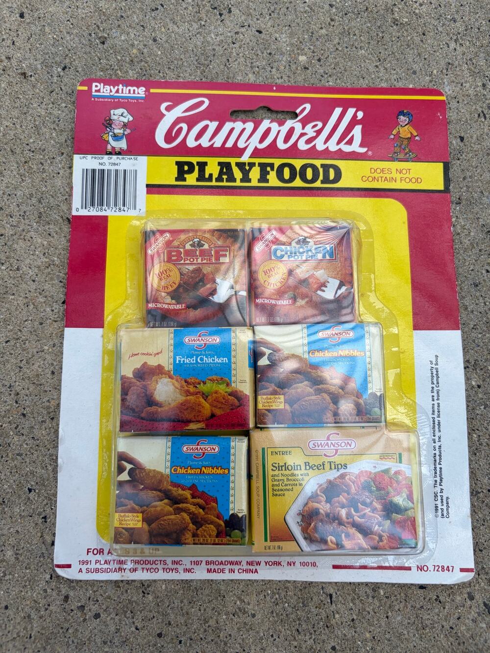 Vintage 1991 Campbells playtime playfood -Swanson set-NIB
